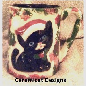 Christmas cat mug